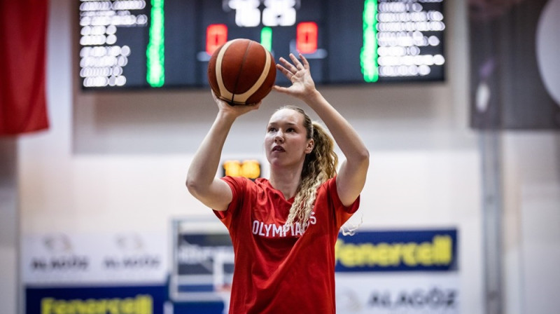 Digna Strautmane 2022. gada 9. novembrī Stambulā. Foto: EuroLeague Women