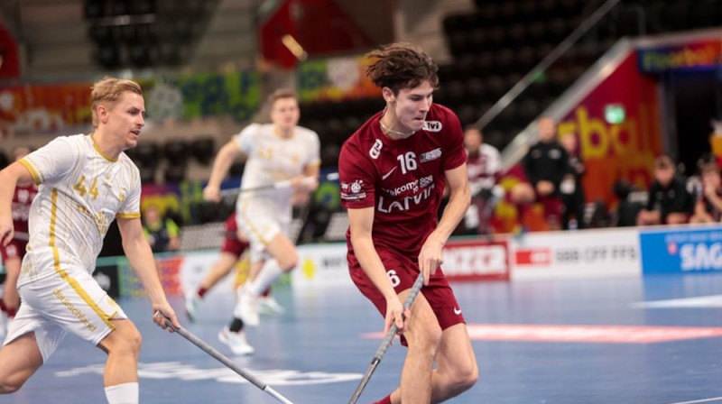 Klāvs Jansons atzīts par dienas labāko vārtu guvēju, Foto: Ritvars Raits, Floorball.lv