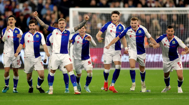 "Blackburn Rovers" futbolisti svin panākumu pret "West Ham United". Foto: Paul Childs/Reuters/Scanpix