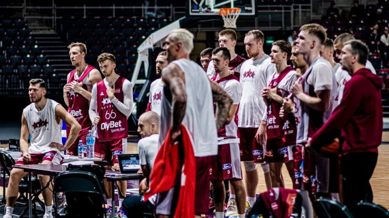 Latvijas basketbola izlase. Foto: LBS