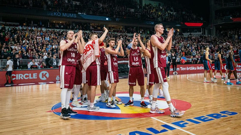 Latvijas vīriešu basketbola izlase. Foto: FIBA