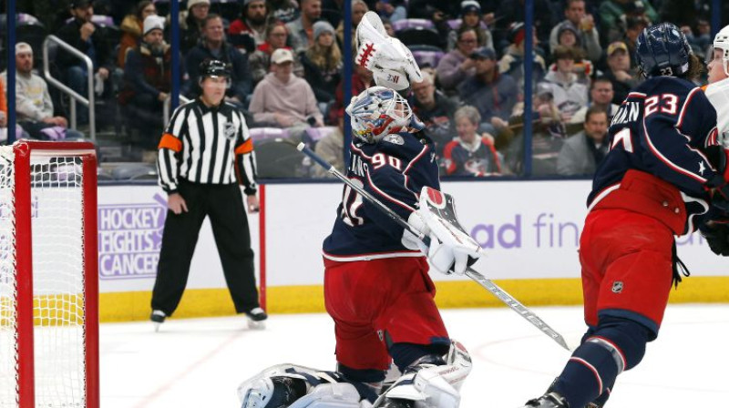 Elvis Merzļikins. Foto: USA Today Sports/Scanpix