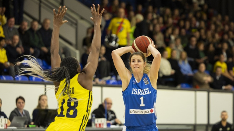 Alisa Beirona un Abigaila Asoro 2022. gada 24. novembrī Upsalā. Foto: FIBA