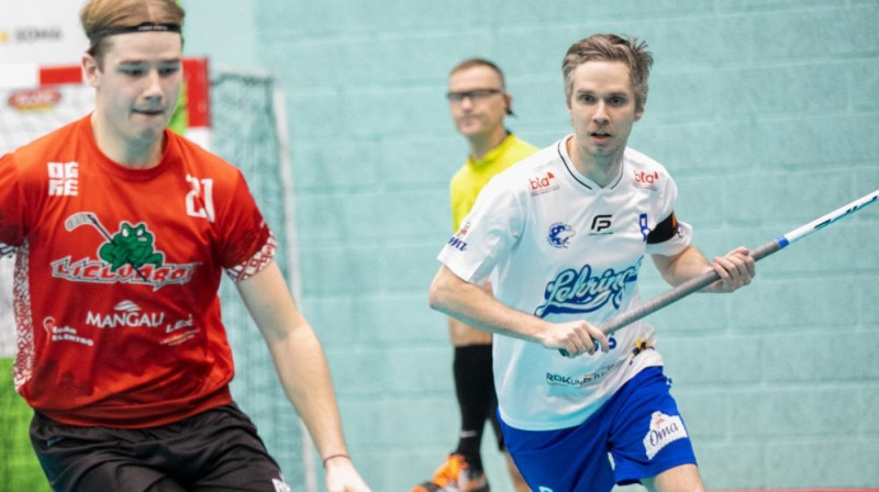 Toms Rīsmanis (#8) sasniedzis 600 punktu robežu, Foto: Anita Stukāne, Floorball.lv