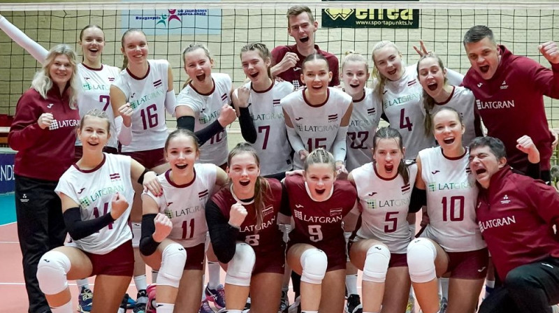 U17 Latvijas volejbola izlase. Foto: CEV