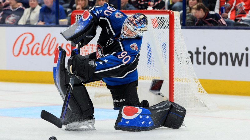 Elvis Merzļikins. Foto: Aaron Doster/USA Today Sports/Scanpix