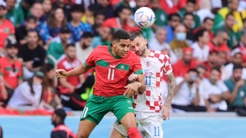 Horvātija un Maroka tikās jau grupu turnīrā, tur spēlējot 0:0. Foto: Dovgan/UK Sports Pics/SIPA/Scanpix