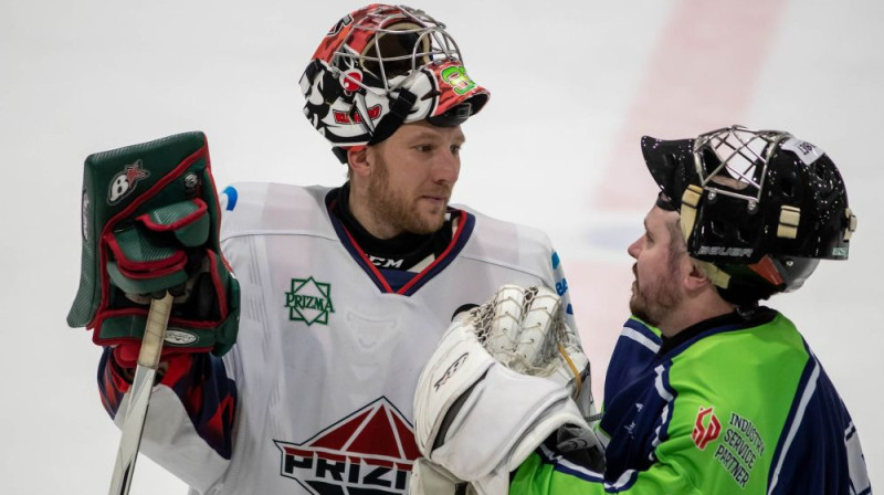 Jānis Auziņš un Henrijs Ančs. Foto: Guntis Lazdāns/OHL