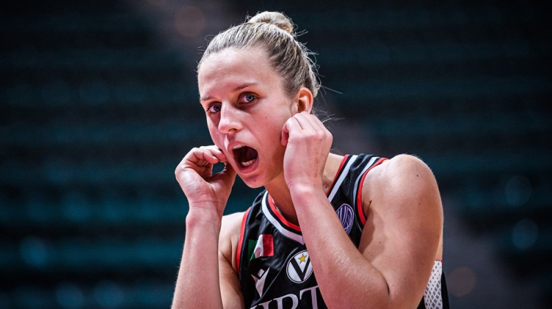 Kitija Laksa 2022. gada 21. decembrī. Foto: EuroLeague Women