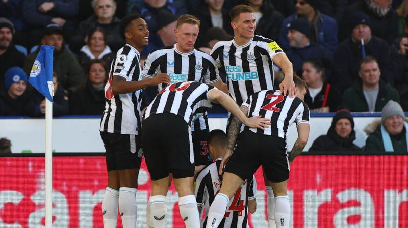 Ņūkāslas futbolisti. Foto: Reuters/Scanpix