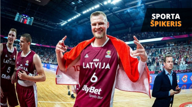 Kristaps Porziņģis un Latvijas izlase šogad debitēs Pasaules kausa izcīņā basketbolā. Foto: FIBA
