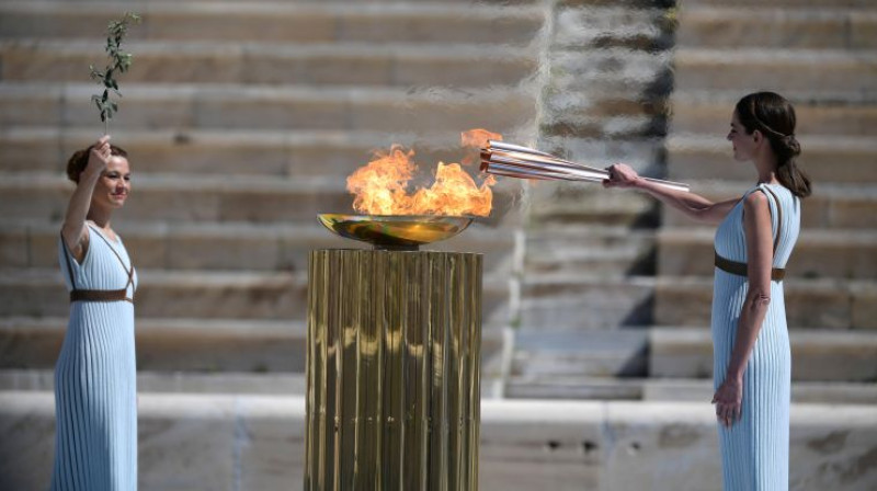 Olimpiskā uguns. Foto: Reuters/Scanpix