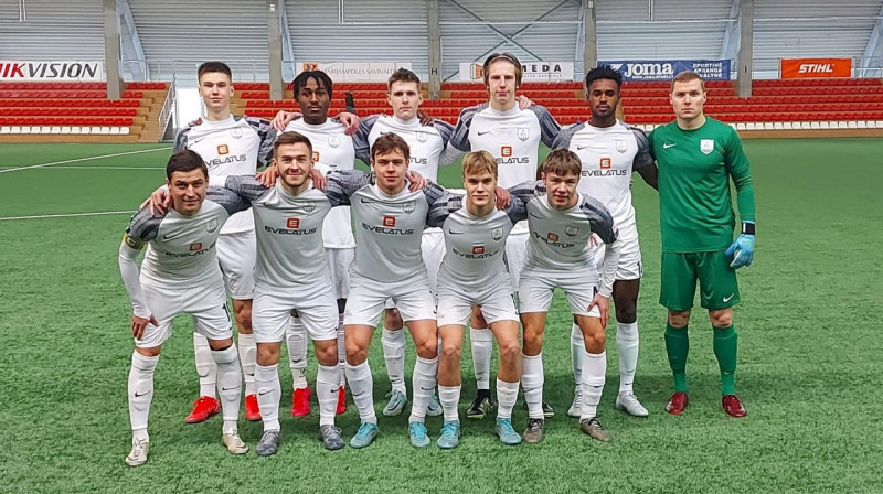 "Daugavpils" futbolisti Marijampolē. Foto: BFC Daugavpils