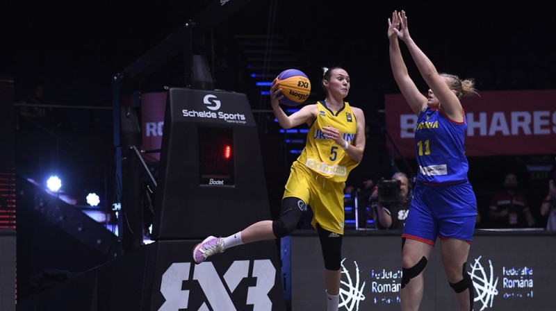 Viktorija Babiča 2022. gada oktobrī Pasaules U23 kausā 3x3 basketbolā. Foto: FIBA