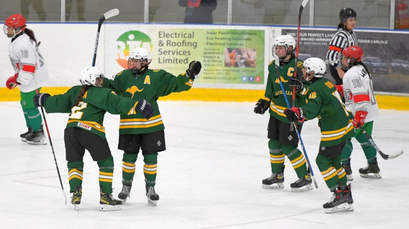 Austrālijas U18 valstsvienības hokejistes. Foto: Ice Hockey Australia