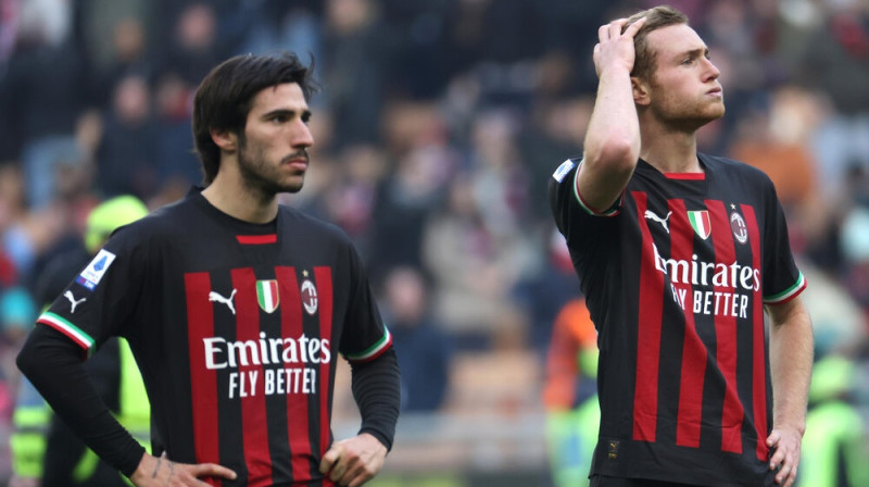 No kreisās: Sandro Tonali un Tomaso Pobega. Foto: ZUMAPRESS/Scanpix