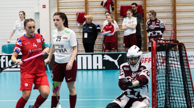 Samanta Bērziņa (#25) izcēlās ar 4+1. Foto: Ritvars Raits/floorball.lv/IFF