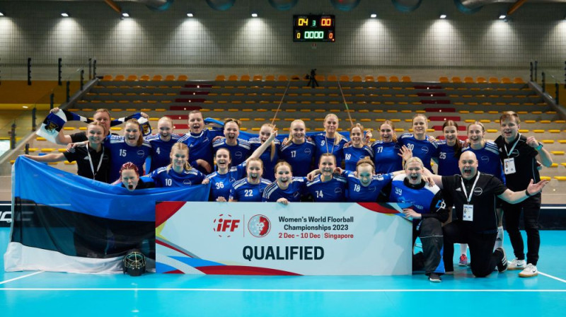 Igaunijas sieviešu izlase kvalificējusies pasaules čempionāta finālturnīram, Foto: IFF Floorball