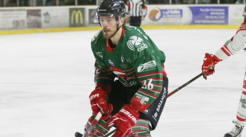 Kristaps Bazevičs. Foto: Les Diables Rouges Hockey Briançon