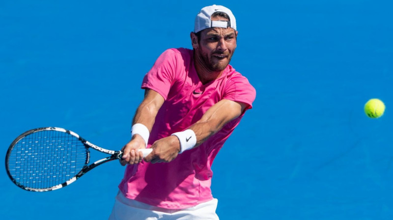 Serbijā dzimušais Horvātiju pārstāvošais tenisists Matija Pečovičs. Foto: Delray Beach Open