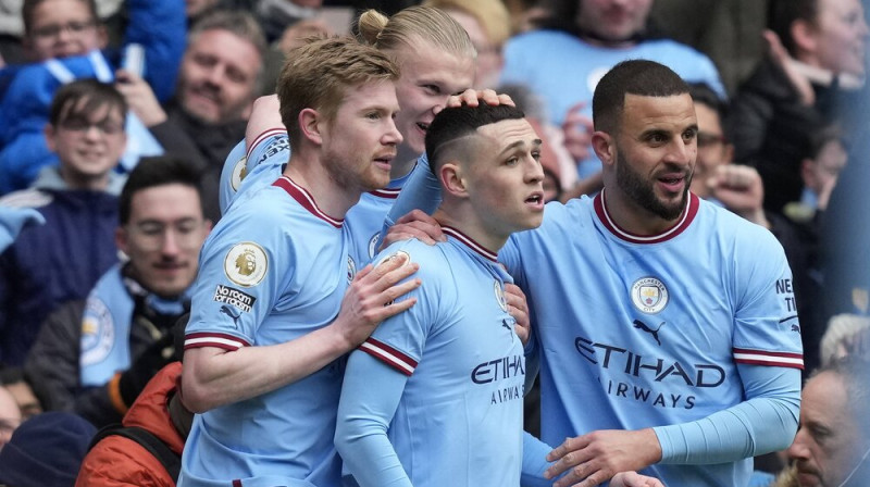 Mančestras "City" futbolisti. Foto: Imago Images/Scanpix