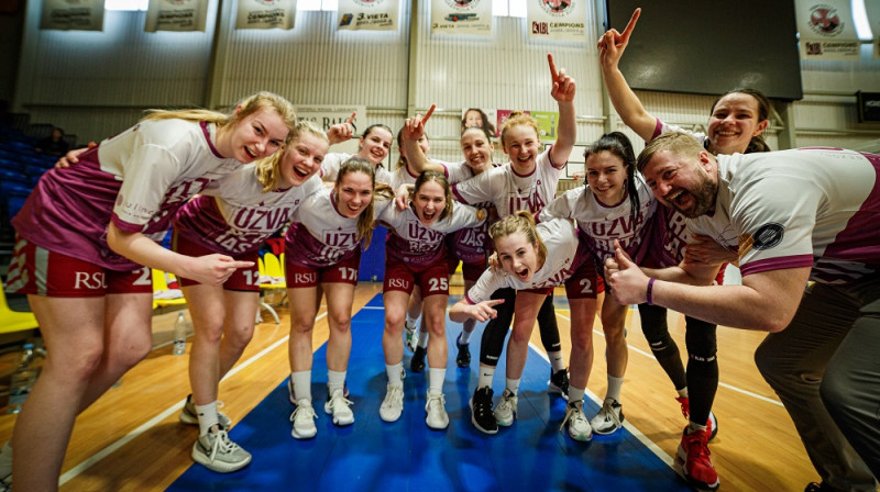 RSU 2 basketbolistes 2023. gada 19. martā Ventspilī. Foto: Mārtiņš Goldbergs