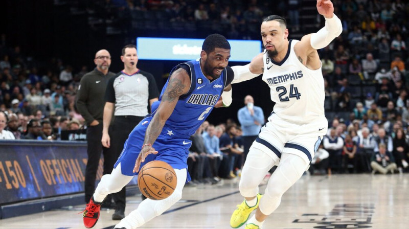 Kairijs Ērvings pret Dilonu Bruksu. Foto: USA Today Sports/Scanpix