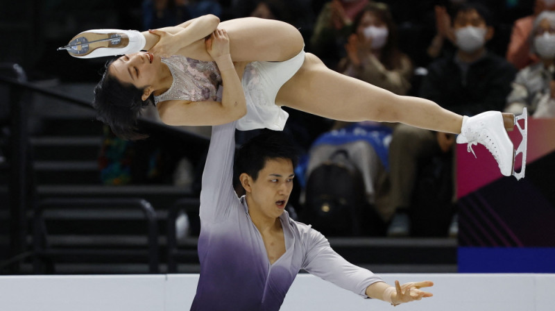 Japānas pāris Riku Miura/Riuiči Kihara. Foto: Reuters/Scanpix