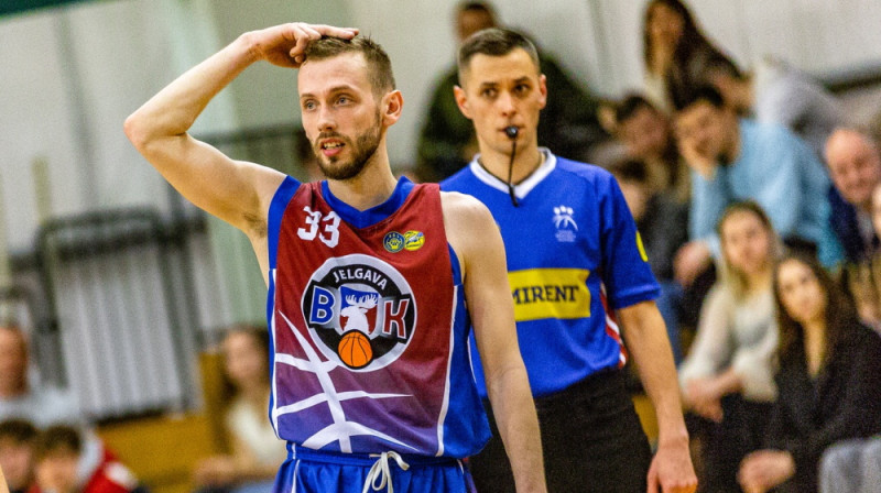 "Jelgavas" saspēles vadītājs Kristaps Pļavnieks. Foto: LU basketbols