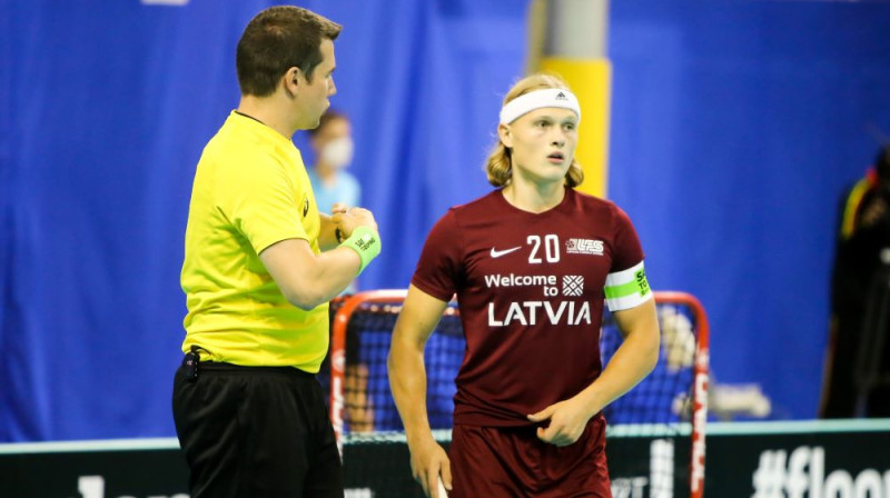 Liepājnieks Gustavs Griezītis pasaules čempionātā junioriem piedalīsies jau otro reizi. Foto: Ritvars Raits, floorball.lv