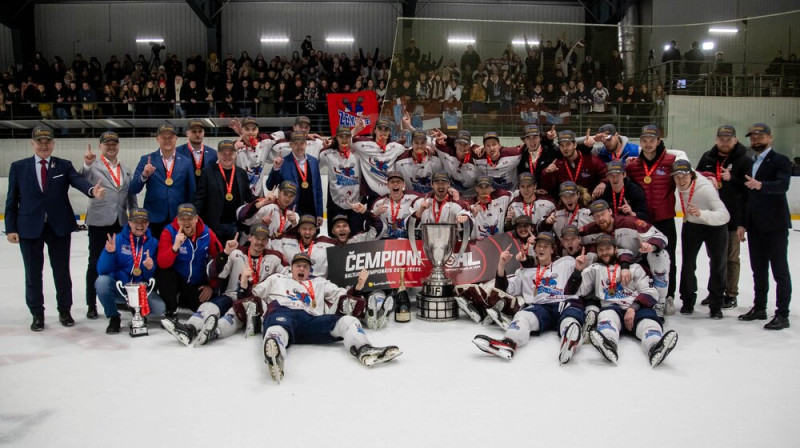 2023. gada Latvijas čempioni hokejā - "Zemgale"/LLU. Foto: LHF