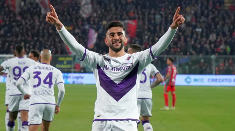 Florences "Fiorentina" otro vārtu guvējs Nikolass Gonsaless. Foto: LaPresse/AP/Scanpix