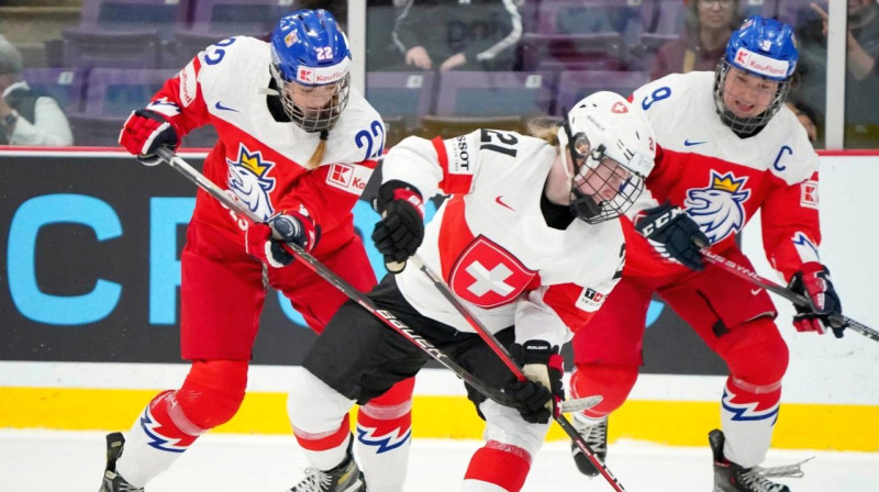 Čehija pret Šveici. Foto: IIHF