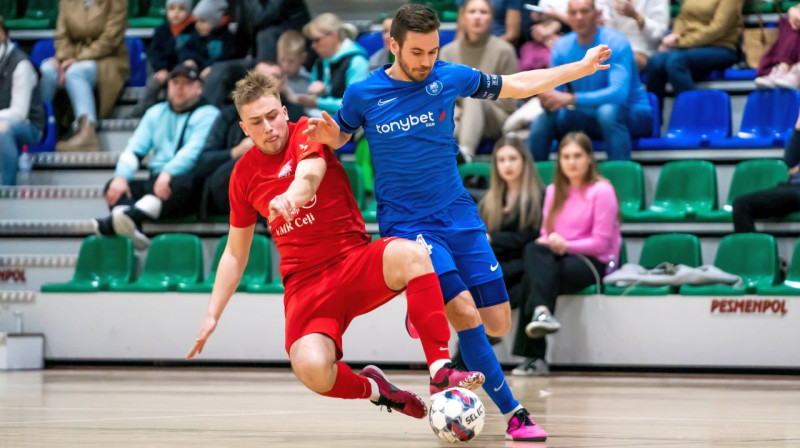 "RFS Futsal" pret TFK "Salaspils". Foto: Sanita Ieva Sparāne/RFS