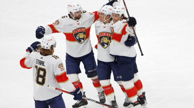 Floridas "Panthers" hokejisti. Foto: Winslow Townson/USA Today Sports/Scanpix