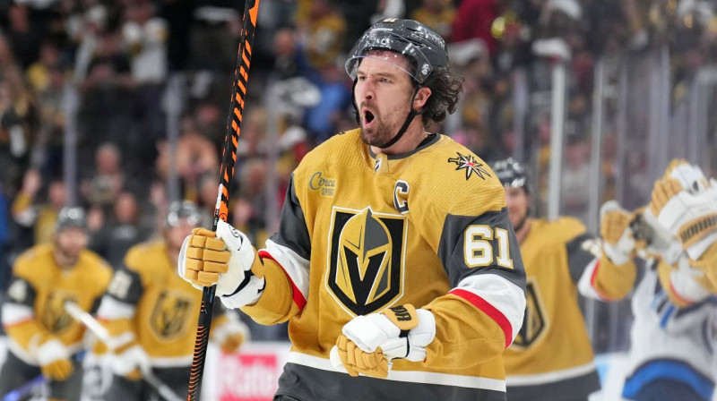 Lasvegasas "Golden Knights" komandas kapteinis Marks Stouns. Foto: NHL