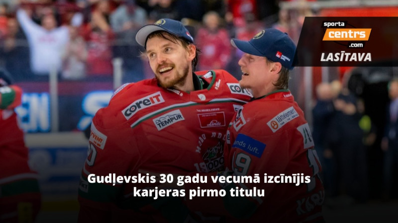Kristers Gudļevskis. Foto: Mattias Mardner/Lucas Norlin/twitter.com/hockeyallsvensk