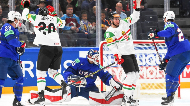 Mirklis pēc Ungārijas valstsvienības vārtu guvuma. Foto: IIHF