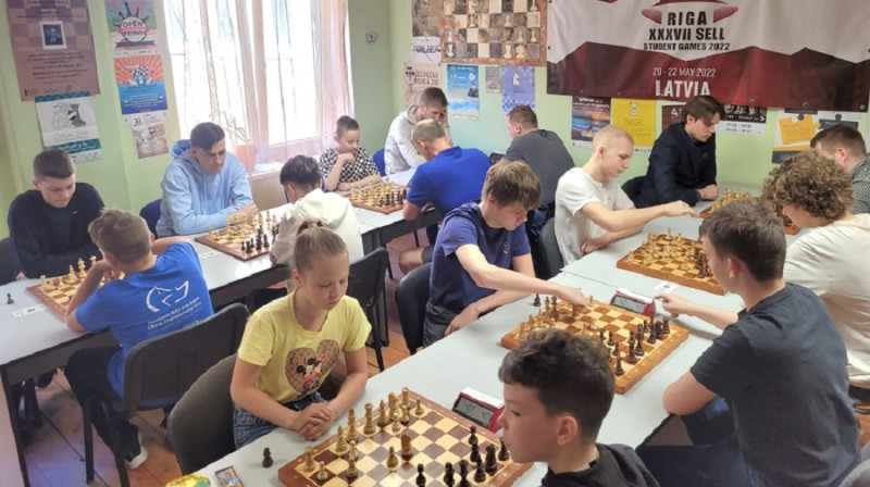 Cīņas "Rigas pavasara" šaha turnīrā. Foto: Latvijas Šaha federācija.