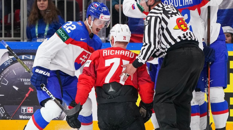 Slovākijas valstsvienības hokejists Samuels Kņažko. Foto: IIHF