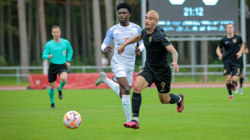 Valmieras spēles vienīgo vārtu autors Ruans Ribeiru. Foto: Jānis Līgats/Valmiera FC