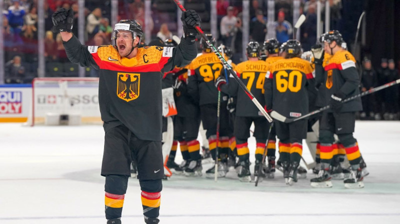 Vācijas valstsvienības kapteinis Morics Millers. Foto: IIHF