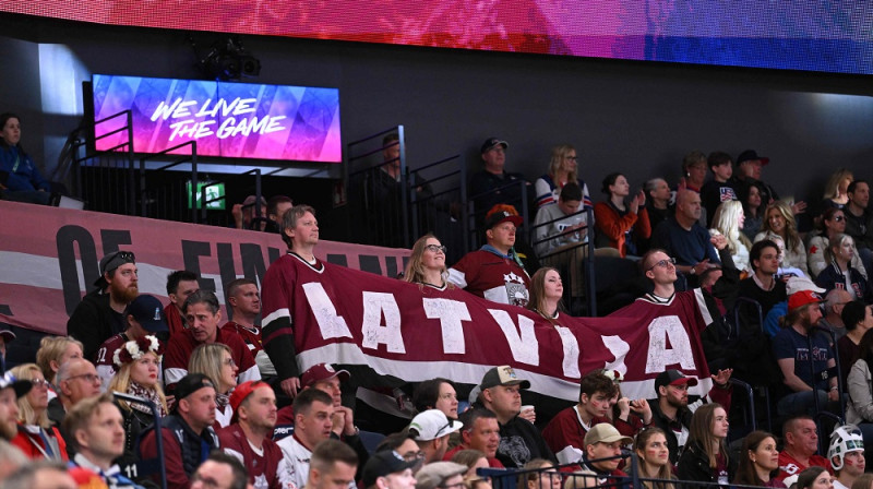 Latvijas fani 2023. gada 28. maijā. Foto: AFP/Scanpix