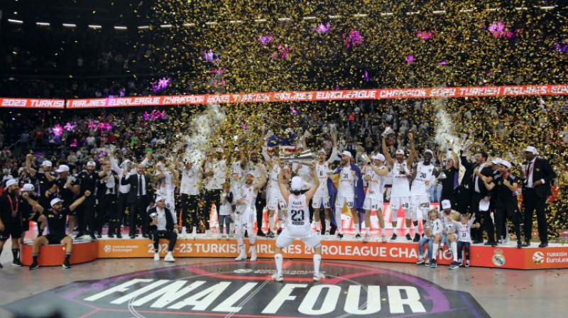 Eirolīgas čempionvienība "Real Madrid". Foto: AFP/Scanpix