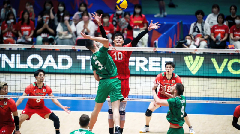 Mirklis no Japānas un Bulgārijas valstsvienību spēles. Foto: volleyballworld.com