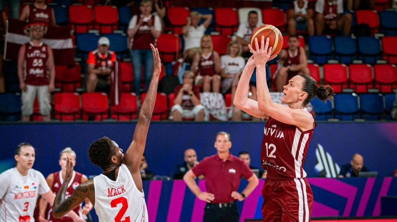 Anete Šteinberga un Nataša Maka 2023. gada 18. jūnijā. Foto: FIBA