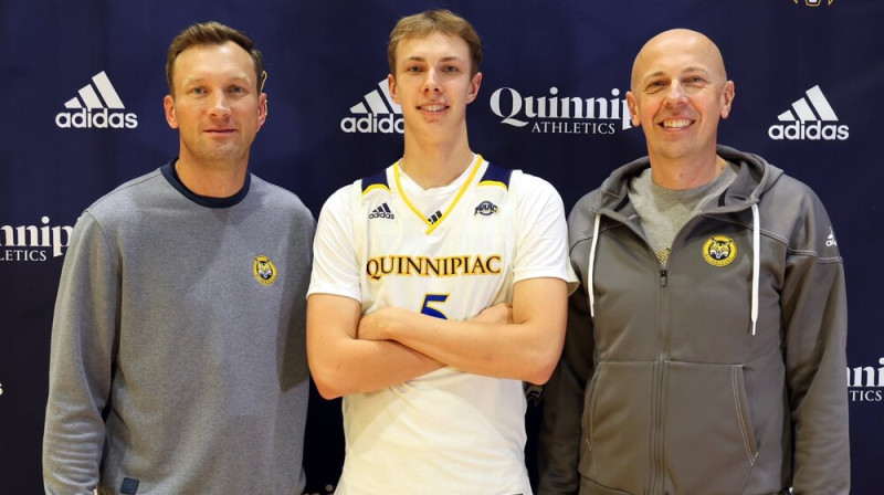 Rihards Vāvers. Foto: Quinnipiac Men's Basketball