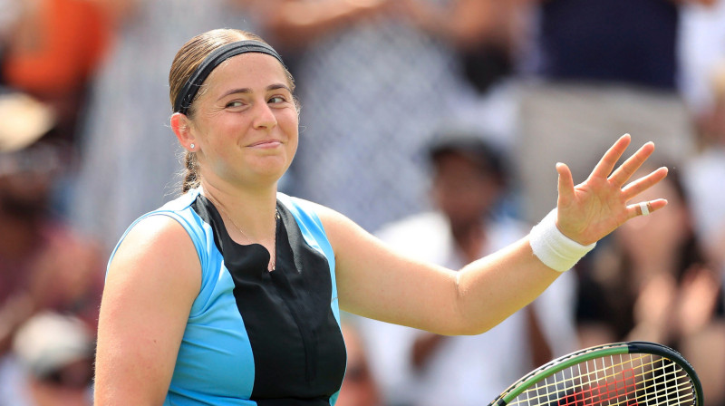 Aļona Ostapenko. Foto: PA Wire/AP/Scanpix