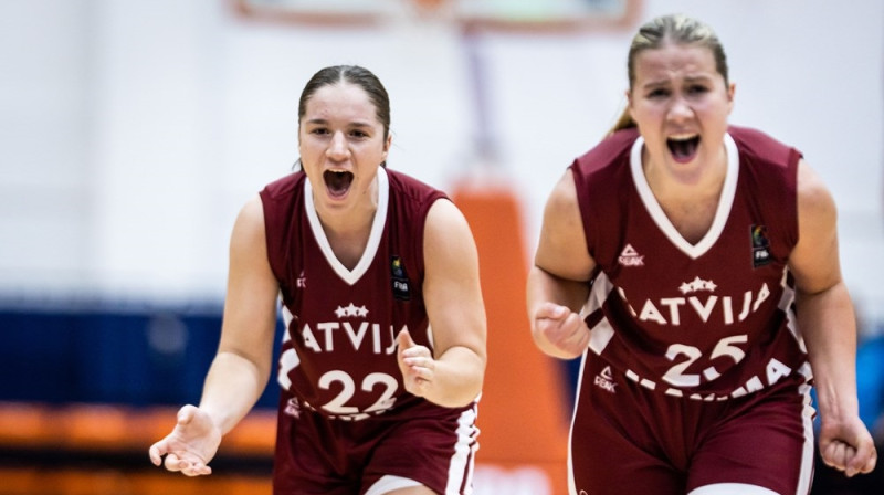 Madara Šmite un Madara Ķilpe 2023. gada 2. jūlijā. Foto: FIBA