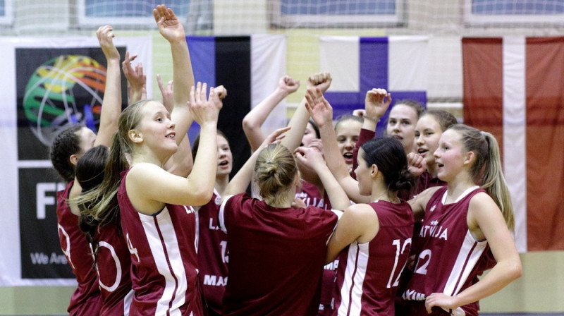 Latvijas U16 meitenes 2023. gada 5. janvārī Tallinā. Foto: Siim Semiskar